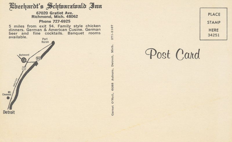 Eberhardts Schwarzwald Inn - Vintage Postcard